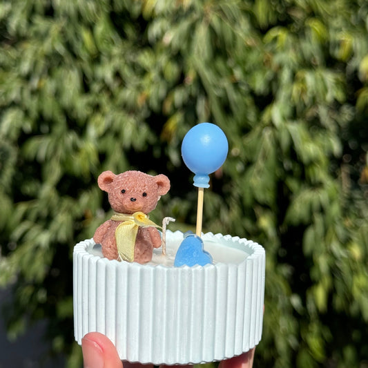 Teddy with Balloon Candle